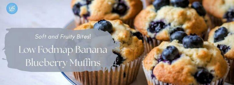 Low-FODMAP banana blueberry muffins